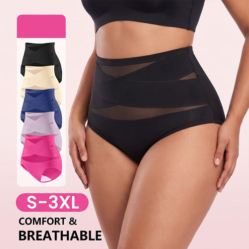 🎁Plus-Size High-Waist Cross Tummy Control Panties
