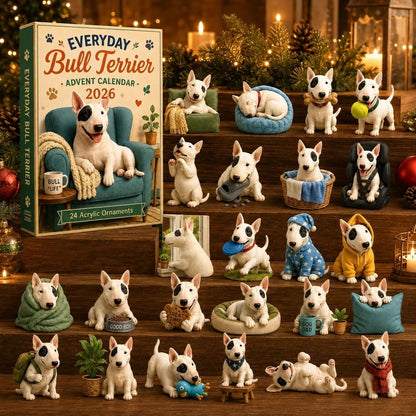 🎄Last Day 49% OFF –✨Everyday Bull Terrier Advent Calendar 2026 - 24-Day Festive Countdown