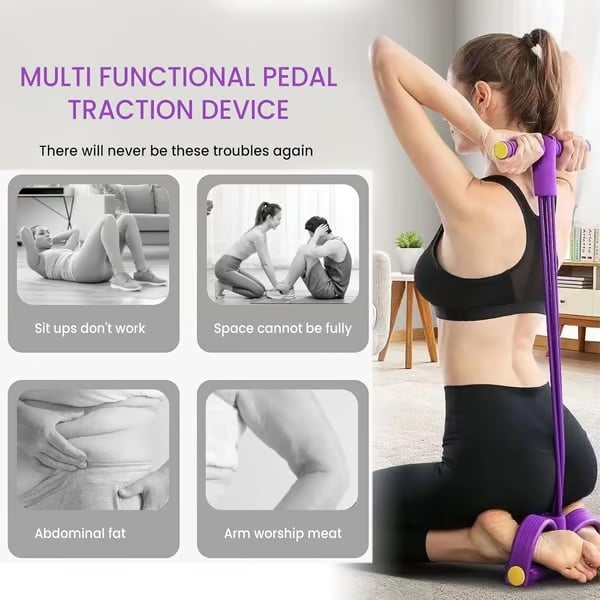 🔥50% OFF🔥💪 8-Tube Resistance Bands Set – Multifunction Tension Rope for Full-Body Workout, Strengthen Arms Legs Core, Foam Handles, Portable – Home Gym, Yoga, Stretching (21 Resistance Levels)