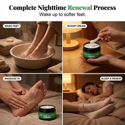 👣🔥 Buy 3 Get 1 Free! 🌿 Natural Tea Tree Oil Foot Care ✨ Refreshing, Nourishing & Gentle Daily Care for Soft, Smooth Feet 💚