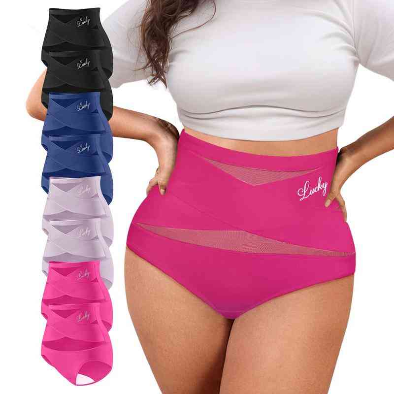 🎁Plus-Size High-Waist Cross Tummy Control Panties