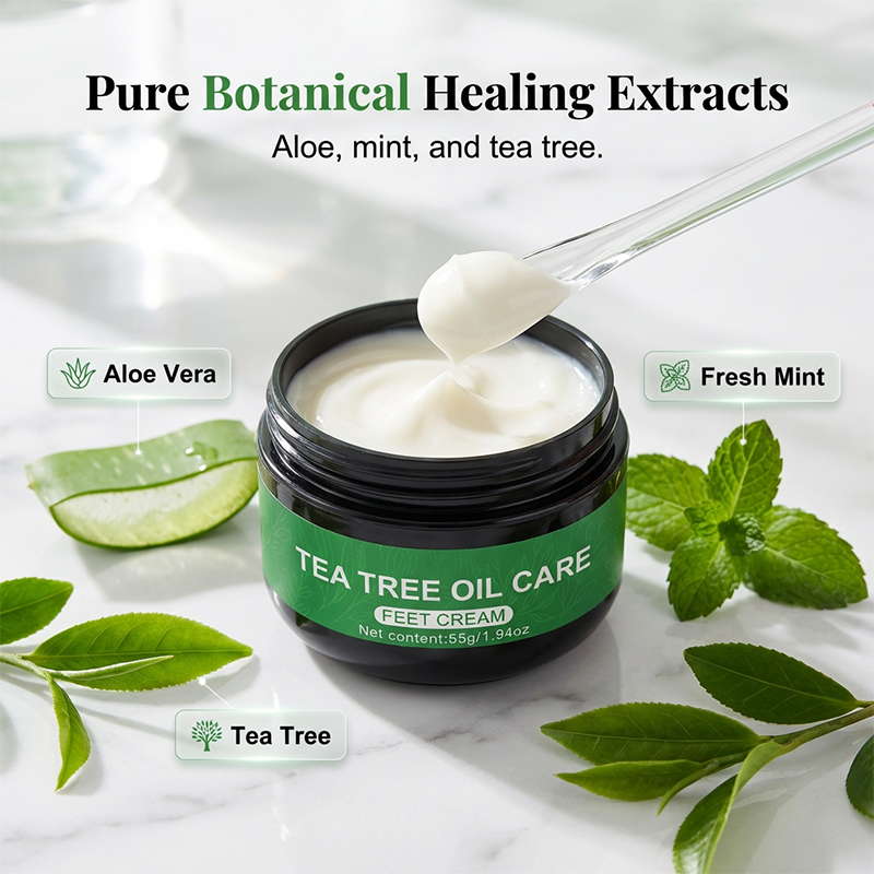 👣🔥 Buy 3 Get 1 Free! 🌿 Natural Tea Tree Oil Foot Care ✨ Refreshing, Nourishing & Gentle Daily Care for Soft, Smooth Feet 💚