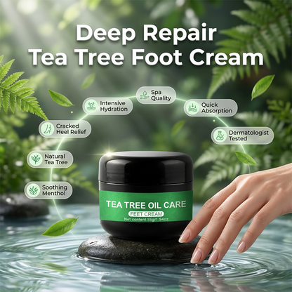 👣🔥 Buy 3 Get 1 Free! 🌿 Natural Tea Tree Oil Foot Care ✨ Refreshing, Nourishing & Gentle Daily Care for Soft, Smooth Feet 💚