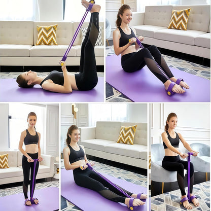 🔥50% OFF🔥💪 8-Tube Resistance Bands Set – Multifunction Tension Rope for Full-Body Workout, Strengthen Arms Legs Core, Foam Handles, Portable – Home Gym, Yoga, Stretching (21 Resistance Levels)