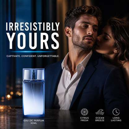 Eau de Parfum for Men 90 ml | Long Lasting Fresh Citrus & Aquatic Perfume Spray | Arabic Luxury Fragrance for Him | Best Men’s Perfume Gift | Everyday Wear Masculine Scent