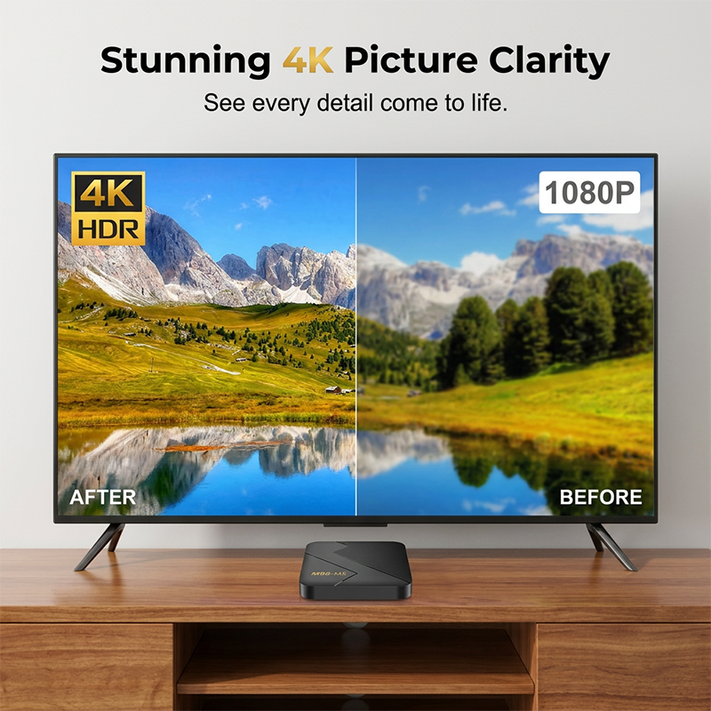 📺✨ 50% OFF! 4K Android TV Box with Bluetooth – Stunning 4K HDR picture, USB port & smooth streaming. Easy set‑up – plug in & enjoy! 🎬🔥