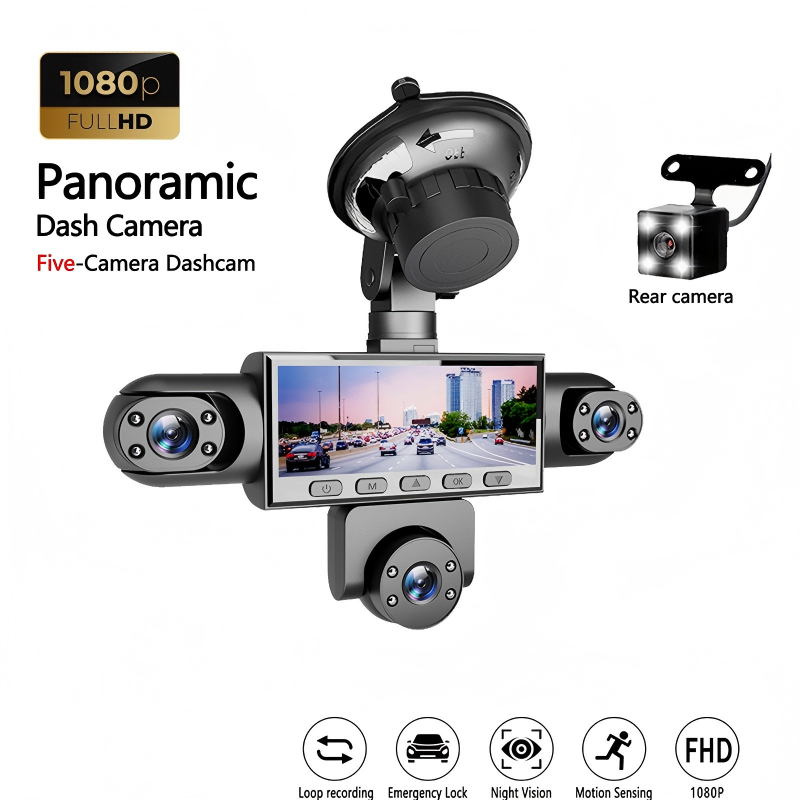 ⏰HD 1080P Multi-Lens Dash Cam with Night Vision