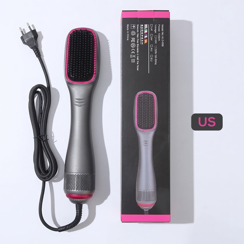 💥Professional 3-in-1 Hot Air Brush – Dry, detangle & volumize
