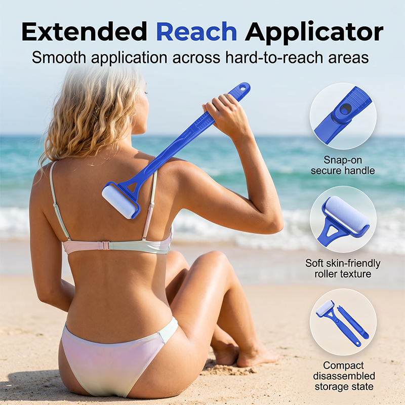🔥Hot Sale 50% OFF🔥 Stop Twisting Like a Pretzel! Long Reach Back Applicator Roller – Lotion & Sunscreen, Solo ✨
