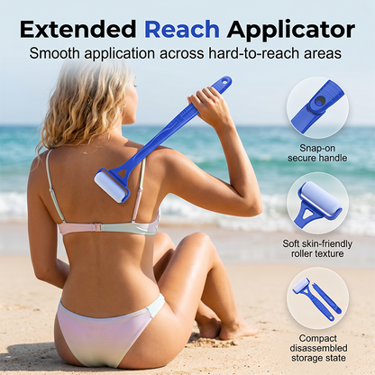 🔥Hot Sale 50% OFF🔥 Stop Twisting Like a Pretzel! Long Reach Back Applicator Roller – Lotion & Sunscreen, Solo ✨