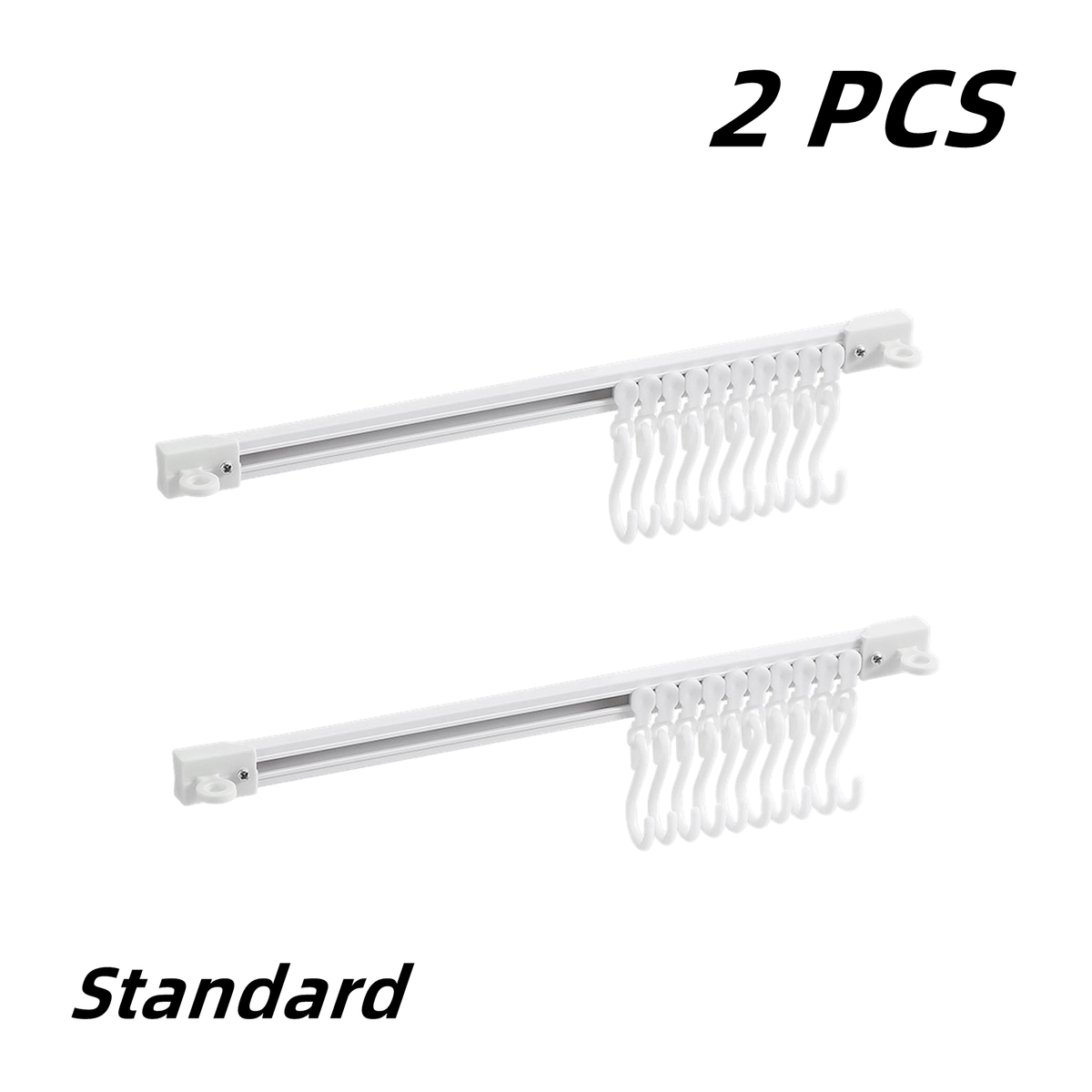 🥳2026 HOT SALE🥳💞50K+ SOLD!🧺🔧 50% OFF! Multifunctional Slide Rail Hook – Punch‑free installation, adjustable hook spacing. Holds utensils, towels & robes – no wall damage! 🏠✨