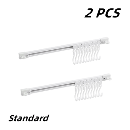 🥳2026 HOT SALE🥳💞50K+ SOLD!🧺🔧 50% OFF! Multifunctional Slide Rail Hook – Punch‑free installation, adjustable hook spacing. Holds utensils, towels & robes – no wall damage! 🏠✨