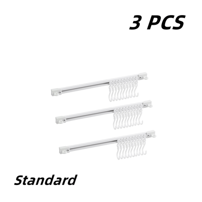 🥳2026 HOT SALE🥳💞50K+ SOLD!🧺🔧 50% OFF! Multifunctional Slide Rail Hook – Punch‑free installation, adjustable hook spacing. Holds utensils, towels & robes – no wall damage! 🏠✨