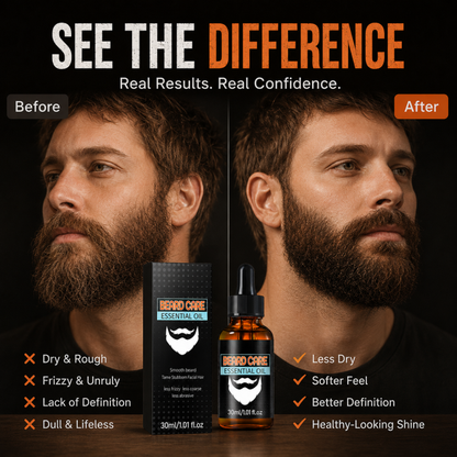 ✨ Beard Care Essential Oil – Fast-Absorb, Non-Greasy, Nourishes Skin & Beard🌿