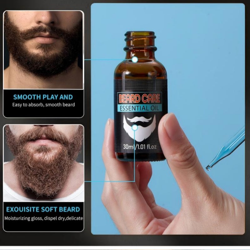 ✨ Beard Care Essential Oil – Fast-Absorb, Non-Greasy, Nourishes Skin & Beard🌿