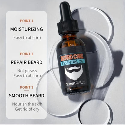 ✨ Beard Care Essential Oil – Fast-Absorb, Non-Greasy, Nourishes Skin & Beard🌿