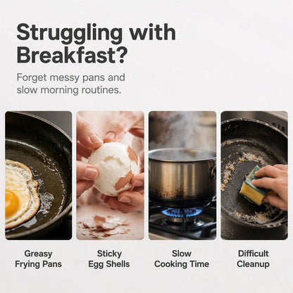 ⏰Last Day Special Price ＄16.99!!⏰ Microwave Egg Poacher – Dual-Cavity Steamer, Rapid Heating, Non-Stick PP – Ideal for Home, Office & Travel! 🔥